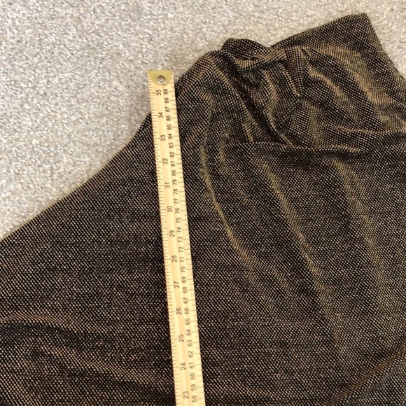 Main Strip Womens Dress Sz L Gold Metallic Asymmetrical Black Sparkle Dance - Picture 6 of 8
